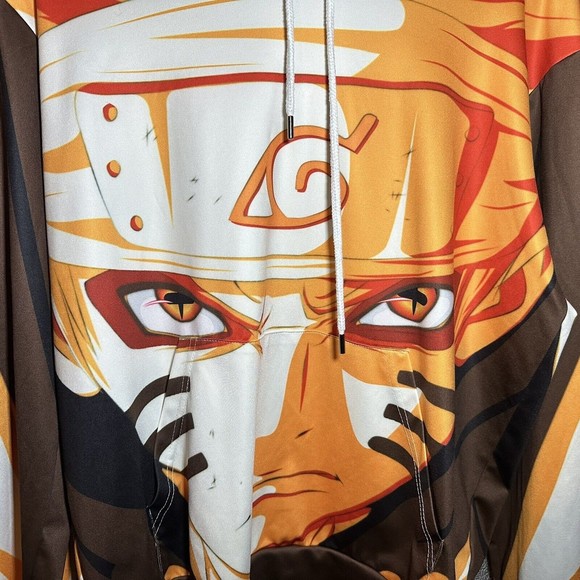 Naruto Anime Hoodie Sweater Unisex Graphic Print Casual Long Sleeve Size XL - Picture 2 of 6